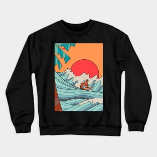 Tiger surfer Crewneck Sweatshirt